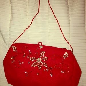 Beautiful Red Evening bag, Great for Prom!